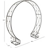 image:imageSAFAVIEH Outdoor  Mizell Iron Moon Gateway Garden Arbor  Antique White Iron Metal  Architectural Circular Gateway Design  Ideal for Garden Yard Patio Entryway 80W x 17D x 834H PAT5036ABlack Rust