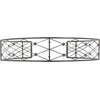 image:imageSAFAVIEH Outdoor  Mizell Iron Moon Gateway Garden Arbor  Antique White Iron Metal  Architectural Circular Gateway Design  Ideal for Garden Yard Patio Entryway 80W x 17D x 834H PAT5036ABlack Rust