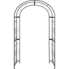 image:imageSAFAVIEH Outdoor  Pagan Victorian Garden Arch  Black Iron Trellis Arbor  Decorative Climbing Plant Support for Garden Lawn amp Walkway 48 W x 185 D x 84 H PAT5007EBlack