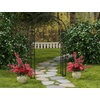 image:imageSAFAVIEH Outdoor  Pagan Victorian Garden Arch  Black Iron Trellis Arbor  Decorative Climbing Plant Support for Garden Lawn amp Walkway 48 W x 185 D x 84 H PAT5007EBlack