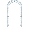 image:imageSAFAVIEH Outdoor  Pagan Victorian Garden Arch  Black Iron Trellis Arbor  Decorative Climbing Plant Support for Garden Lawn amp Walkway 48 W x 185 D x 84 H PAT5007EMossy Blue