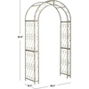 image:imageSAFAVIEH Outdoor  Pagan Victorian Garden Arch  Black Iron Trellis Arbor  Decorative Climbing Plant Support for Garden Lawn amp Walkway 48 W x 185 D x 84 H PAT5007EAntique White