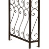 image:imageSAFAVIEH Outdoor  Pagan Victorian Garden Arch  Black Iron Trellis Arbor  Decorative Climbing Plant Support for Garden Lawn amp Walkway 48 W x 185 D x 84 H PAT5007ERustic Brown