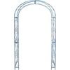 image:imageSAFAVIEH Outdoor  Pagan Victorian Garden Arch  Black Iron Trellis Arbor  Decorative Climbing Plant Support for Garden Lawn amp Walkway 48 W x 185 D x 84 H PAT5007EMossy Blue