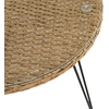 image:imageSAFAVIEH Outdoor Collection Alton Light Brown RattanWhite Seat Cushion 3Piece Patio Lounge Bistro Set with Table PAT9004ABrown  Beige