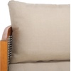 image:imageSAFAVIEH Outdoor Collection Amanda Natural Acacia Solid WoodTaupe Cushion 3Seater Sofa