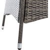 image:imageSAFAVIEH Outdoor Collection Challe NaturalWhite Dining Set PAT7702D3BXGrey Brown  White