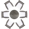 image:imageSAFAVIEH Outdoor Collection Challe NaturalWhite Dining Set PAT7702D3BXGrey Brown  White