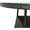 image:imageSAFAVIEH Outdoor Collection Challe NaturalWhite Dining Set PAT7702D3BXGrey Brown  White