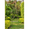 image:imageSAFAVIEH Outdoor Collection Eloise Victorian Antique Dark Green Wrought Iron Garden Arch ArborRustic Blue