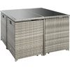 image:imageSAFAVIEH Outdoor Collection Enerson GreyGrey Cushion Wicker Dining SetGreyGrey