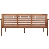 image:imageSAFAVIEH Outdoor Collection Finnick Grey Acacia WoodBeige Cushion Bench Fully AssembledNaturalBeige