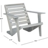 image:imageSAFAVIEH Outdoor Collection Lanty Ash Grey Acacia Solid Wood Adirondack ChairAsh Grey