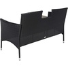 image:imageSAFAVIEH Outdoor Collection Viora NaturalWhite LoveseatBlackWhite