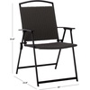 image:imageSAFAVIEH Outdoor Patio Furniture Collection  Dory Rattan Weave Folding Chair PAT6902BlackGrey