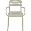 image:imageSAFAVIEH Outdoor Patio Furniture Collection  Sarah White Stacking Dining Armchair Set of 2 Fully Assembled Outdoor Chairs Modern Slatted Design WeatherResistant Patio Seating PAT4703CSET2Green