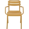 image:imageSAFAVIEH Outdoor Patio Furniture Collection  Sarah White Stacking Dining Armchair Set of 2 Fully Assembled Outdoor Chairs Modern Slatted Design WeatherResistant Patio Seating PAT4703CSET2Yellow