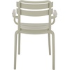 image:imageSAFAVIEH Outdoor Patio Furniture Collection  Sarah White Stacking Dining Armchair Set of 2 Fully Assembled Outdoor Chairs Modern Slatted Design WeatherResistant Patio Seating PAT4703CSET2Green