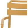 image:imageSAFAVIEH Outdoor Patio Furniture Collection  Sarah White Stacking Dining Armchair Set of 2 Fully Assembled Outdoor Chairs Modern Slatted Design WeatherResistant Patio Seating PAT4703CSET2Yellow