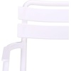 image:imageSAFAVIEH Outdoor Patio Furniture Collection  Sarah White Stacking Dining Armchair Set of 2 Fully Assembled Outdoor Chairs Modern Slatted Design WeatherResistant Patio Seating PAT4703CSET2White