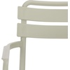 image:imageSAFAVIEH Outdoor Patio Furniture Collection  Sarah White Stacking Dining Armchair Set of 2 Fully Assembled Outdoor Chairs Modern Slatted Design WeatherResistant Patio Seating PAT4703CSET2Green
