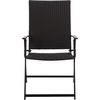 image:imageSAFAVIEH Outdoor Patio Furniture Collection  Simon Textilene Folding Chair PAT6901BlackBlack