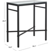 image:imageSafavieh American Homes Collection Viggo Antique Gold Glass Couture Side TableBlack