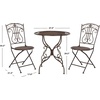 image:imageSafavieh PAT5028A Outdoor Collection Semly Pearl White 3Piece Bistro SetUnearthed Rust