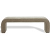 image:imageSAFAVIEH Couture  Caralynn Brown Chenille Curved Waterfall Upholstered Bench Fully Assembled 624 W x 181 D x 193 H SFV5027S