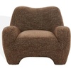 image:imageSAFAVIEH Couture Collection  Randal Olive Green Chenille Accent Chair Modern Sculptural Lounge Seating Fully Assembled SFV4878BDark Brown
