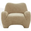 image:imageSAFAVIEH Couture Collection  Randal Olive Green Chenille Accent Chair Modern Sculptural Lounge Seating Fully Assembled SFV4878BLight Brown Chenille
