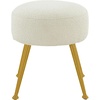 image:imageSAFAVIEH Couture Collection Anna Ivory BoucleGold Foot Stool OttomanIvoryGold