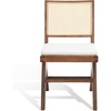 image:imageSAFAVIEH Couture Collection Colette Tropical Coastal BlackNatural Solid Wood Rattan Dining Chair Set of 2WalnutNatural