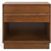 image:imageSAFAVIEH Couture Collection Deirdra Medium Oak 1Drawer 1 Shelf Nightstand Fully AssembledMedium Oak