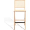 image:imageSAFAVIEH Couture Collection Hattie WalnutNatural French Cane Solid Wood Bar Stool Fully AssembledNatural