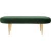 image:imageSAFAVIEH Couture Home Collection Corinne Glam Marigold Velvet Living Room Bedroom Dining Foyer Entryway Ottoman Oval BenchEmerald  Gold