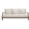 image:imageSAFAVIEH Couture Outdoor  Martinique 3Seat Sofa  Natural amp Dark Brown  Solid Wood  Slatted Coastal Design  Ideal for Patio Deck Porch Backyard 183 Seat Height CPT1013GLight GreyBeige