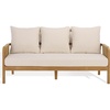 image:imageSAFAVIEH Couture Outdoor Patio Furniture Collection  Rogers Natural amp Beige Teak amp Hyacinth Sofa Modern Coastal Outdoor Seating AllWeather Cushions CPT2017ANaturalBeige