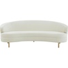 image:imageSAFAVIEH Furniture  Primrose Curved Sofa  Creme amp Gold  Solid Wood  Glam Curved Design  Ideal for Living Room Lounge SFV4715CCremeGold