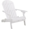 image:imageSAFAVIEH Outdoor  Eden Adirondack Chair  White Solid Wood  Weather Resistant  Ideal for Patio Deck Porch Backyard 175 Seat Height PAT6000EWhite
