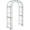 image:imageSAFAVIEH Outdoor  Pagan Victorian Garden Arch  Black Iron Trellis Arbor  Decorative Climbing Plant Support for Garden Lawn amp Walkway 48 W x 185 D x 84 H PAT5007EAntique Dark Green