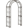 image:imageSAFAVIEH Outdoor  Pagan Victorian Garden Arch  Black Iron Trellis Arbor  Decorative Climbing Plant Support for Garden Lawn amp Walkway 48 W x 185 D x 84 H PAT5007ERustic Brown