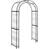image:imageSAFAVIEH Outdoor  Pagan Victorian Garden Arch  Black Iron Trellis Arbor  Decorative Climbing Plant Support for Garden Lawn amp Walkway 48 W x 185 D x 84 H PAT5007EBlack