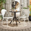 image:imageSAFAVIEH Outdoor  Torino Bistro Chair Set of 2  Natural Wash amp White  Faux Wicker amp Aluminum Frame  Bistro Side Chair Design  Ideal for Patio Sunroom Dining Area18 Seat Height PAT7550DSET2White