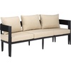image:imageSAFAVIEH Outdoor Collection Viola Black amp Grey Curved Back 3Seater SofaBlackTaupe