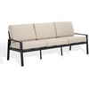image:imageSAFAVIEH Outdoor Couture Patio Furniture Guam Black Aluminum amp Beige Sofa with CushionsBlackBeige