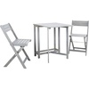 image:imageSAFAVIEH PAT6751A Outdoor Collection Gallo Teak Balcony Bistro SetAsh Grey