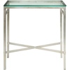 image:imageSafavieh American Homes Collection Viggo Antique Gold Glass Couture Side TableSilver  Glass