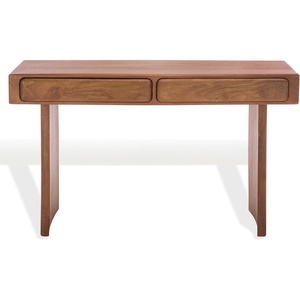 image:imageSAFAVIEH Couture Collection  Finley Brown Solid Wood Console Table with 2 Drawers Modern Home Office Desk SFV5793ABrown