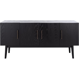image:imageSAFAVIEH Couture Collection Doderick MidCentury Black 4Door Entertainment Media Stand Fits up to a 65 Flatscreen TVBlack